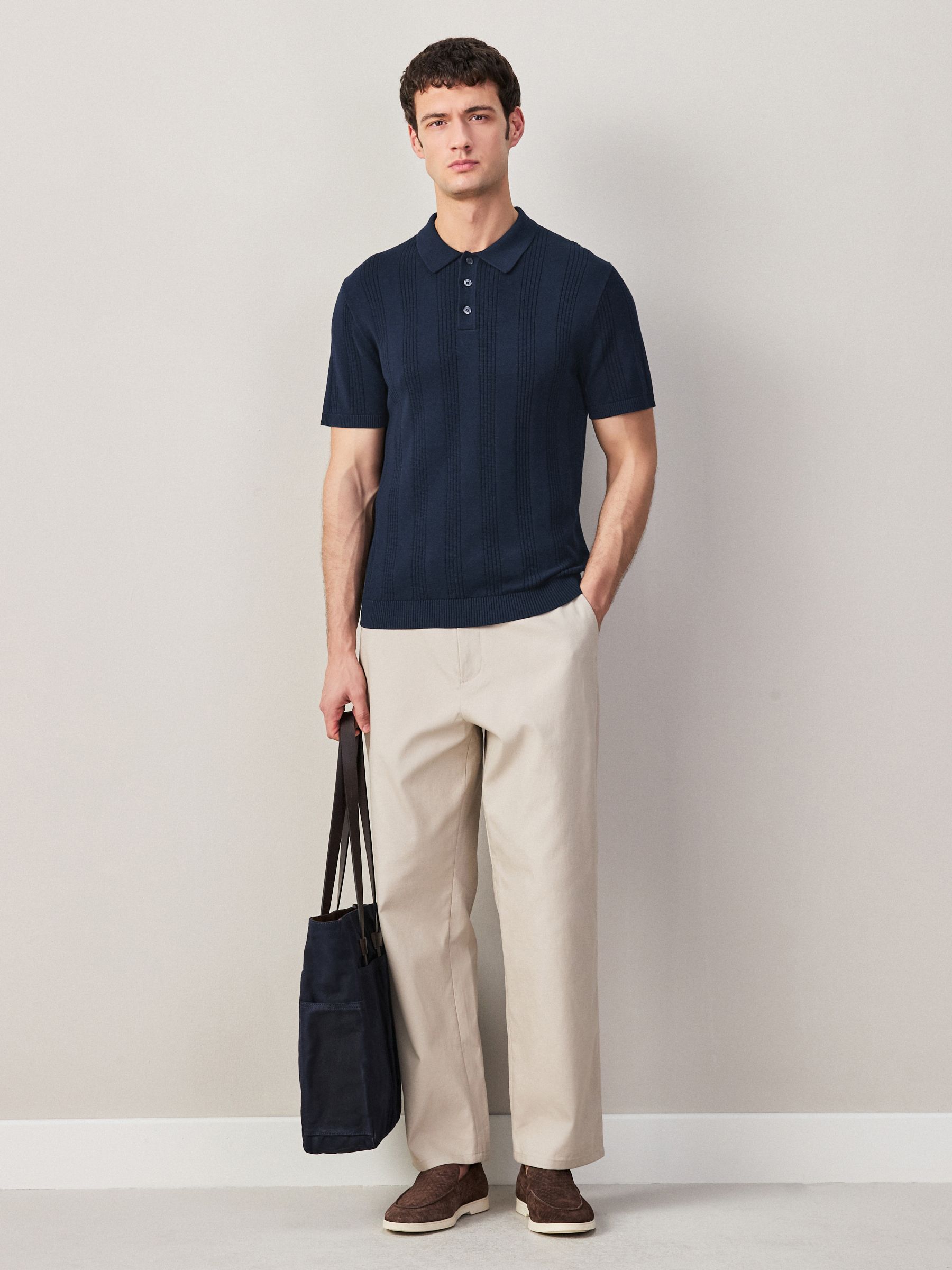 Comprar Azul marinho - Ajuste regular - Camisa polo de malha