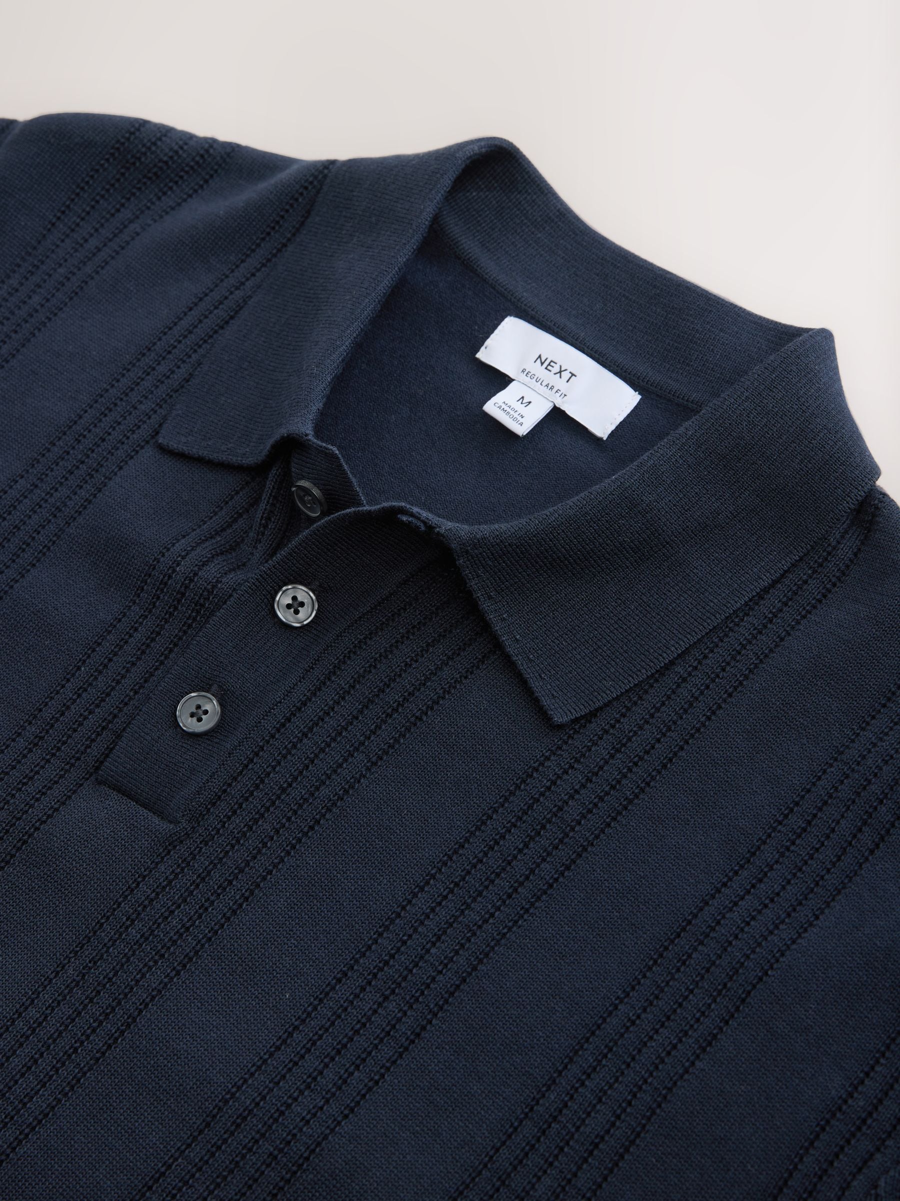 Comprar Azul marinho - Ajuste regular - Camisa polo de malha