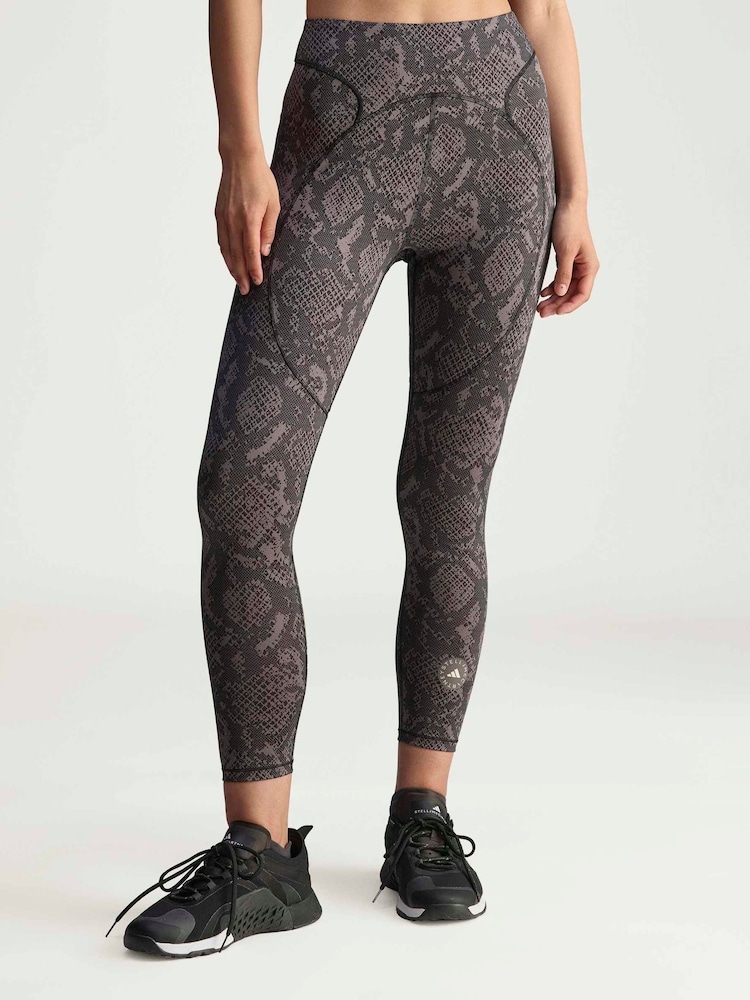adidas Stella McCartney Grey Snake Print Leggings - Image 1 of 6