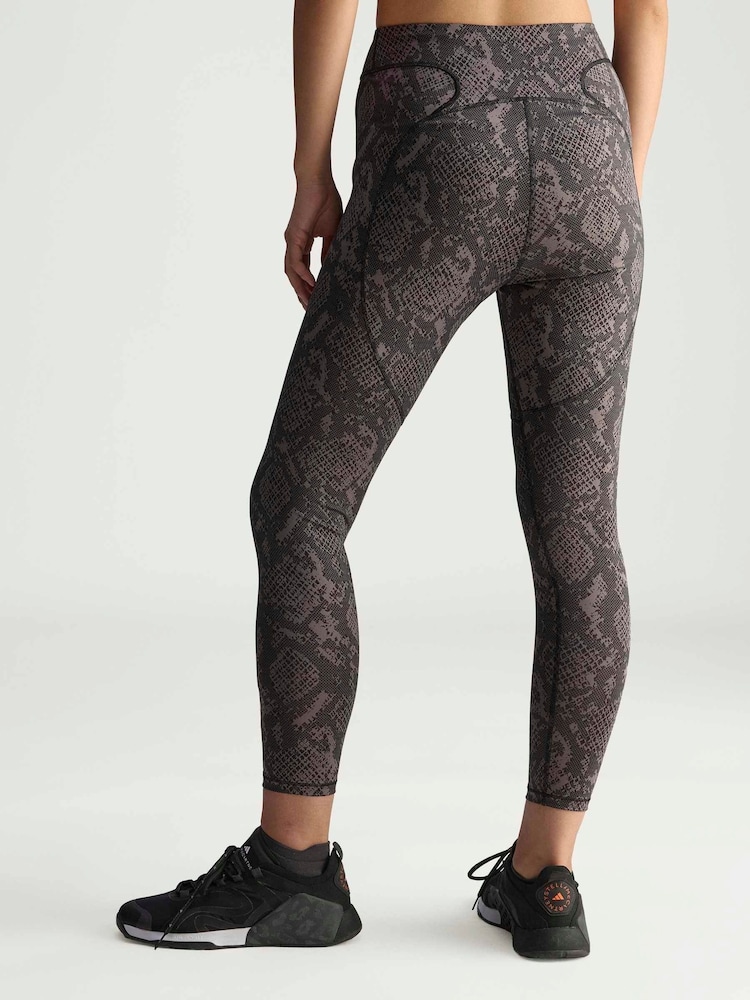 adidas Stella McCartney Grey Snake Print Leggings - Image 2 of 6