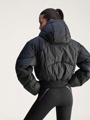 adidas Stella McCartney Black Cropped Puffer Jacket - Image 2 of 6