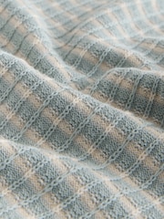 Blue/Ecru Regular Fit Stripe Trophy Neck Polo Shirt - Image 7 of 7