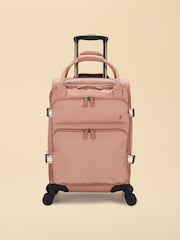 Joules Epwell Pink Cabin Four Wheel Soft Suitcase - Image 1 of 6