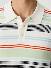 Multicolour Regular Fit Striped Short Sleeve Polo Shirt - Image 5 of 8