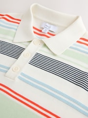 Multicolour Regular Fit Striped Short Sleeve Polo Shirt - Image 7 of 8