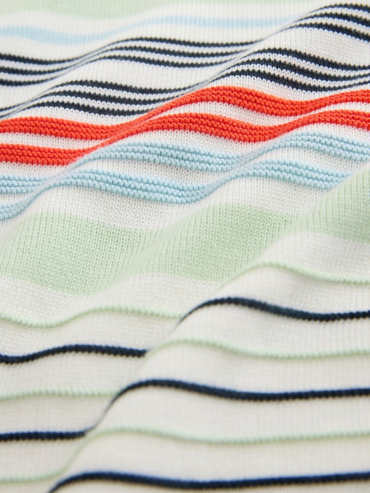 Multicolour Regular Fit Striped Short Sleeve Polo Shirt - Image 8 of 8