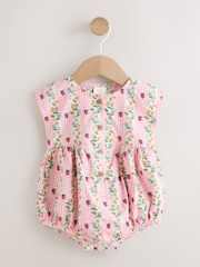 Pink Floral Bloomer Baby Romper (0mths-2yrs) - Image 3 of 9