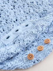 Blue Daisy Knitted Baby Romper (0mths-2yrs) - Image 7 of 8
