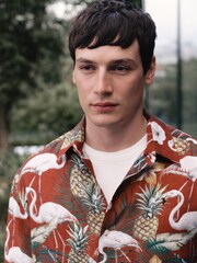 Red N. Premium Printed Short Sleeve Shirt - Image 4 of 4