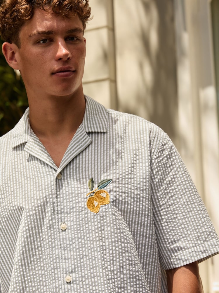 sage green men's dress shirt short sleeve Sage Green Short Sleeve Men Button Down Shirt, Olive Solid Color Print Casual Buttoned Summer Dress Collared Plus Size S