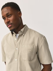 Stone Short Sleeve Lightweight Pocket Oxford  Shirt - Image 4 of 8