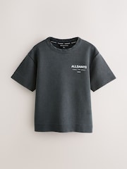 smALLSAINTS Black Oversized Waffle Underground T-Shirt - Image 5 of 9