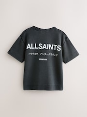 smALLSAINTS Black Oversized Waffle Underground T-Shirt - Image 6 of 9