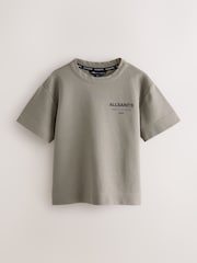smALLSAINTS Khaki Green Oversized Waffle Underground T-Shirt - Image 6 of 10