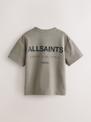 smALLSAINTS Khaki Green Oversized Waffle Underground T-Shirt - Image 7 of 10