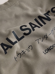 smALLSAINTS Khaki Green Oversized Waffle Underground T-Shirt - Image 9 of 10