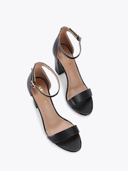 Carvela Black Block Heel Sandals - Image 4 of 5