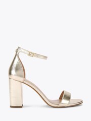 Carvela Gold Block Heel Sandals - Image 2 of 5
