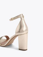 Carvela Gold Block Heel Sandals - Image 4 of 5
