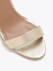 Carvela Gold Block Heel Sandals - Image 5 of 5