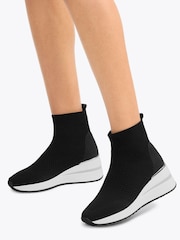 Carvela Black High Rise Sock Trainers - Image 1 of 5