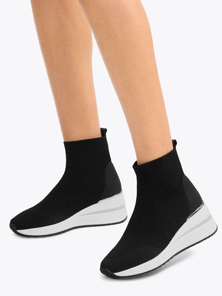 Carvela Black High Rise Sock Trainers - Image 1 of 5 Carvela Black High Rise Sock Trainers - Image 1 of 5