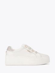 Carvela White Connected Laceless Coin Trainers - Image 1 of 4