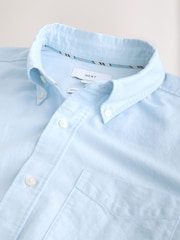 Blue Light Weight Pocket Oxford Short Sleeve Shirt - Image 6 of 7