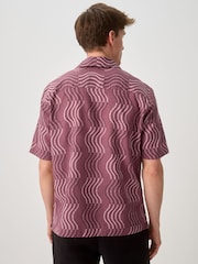 Brown Print Short Sleeve Shirt - Image 3 of 8