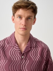 Brown Print Short Sleeve Shirt - Image 4 of 8