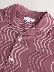 Brown Print Short Sleeve Shirt - Image 7 of 8