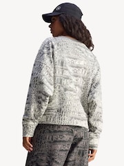 adidas Stella McCartney Cream Loose Snake Print Sweatshirt - Image 2 of 10