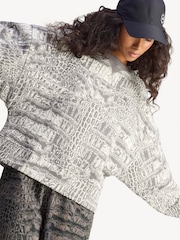 adidas Stella McCartney Cream Loose Snake Print Sweatshirt - Image 7 of 10