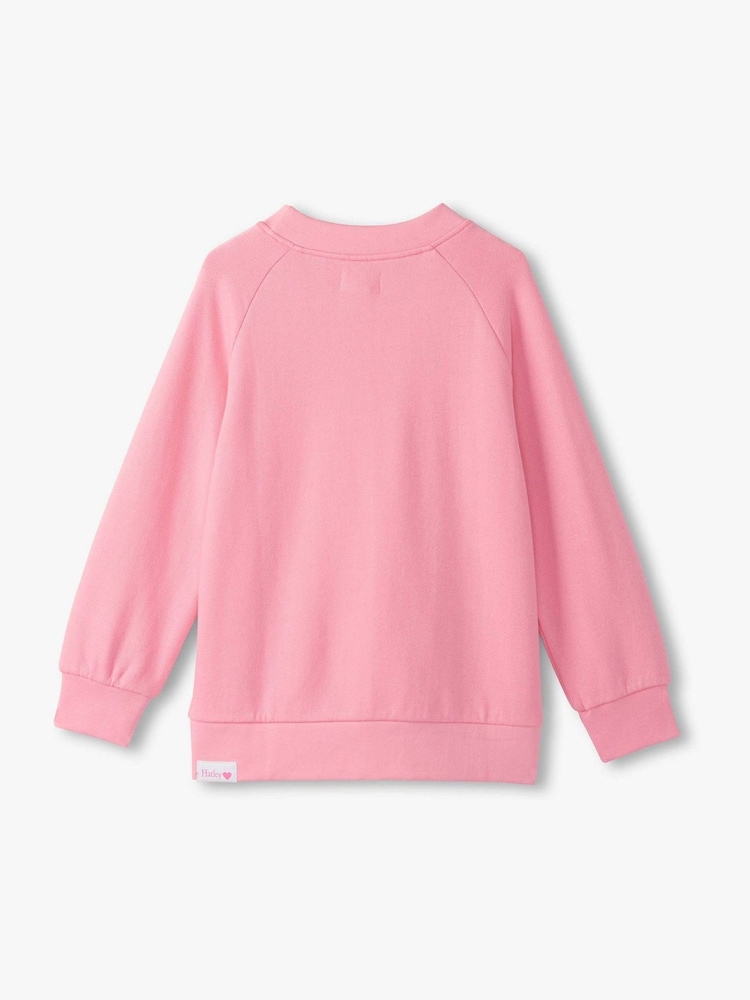 Hatley Sea Pink Butterfly Slouchy Pullover Sweat Top - Image 2 of 2 Hatley Sea Pink Butterfly Slouchy Pullover Sweat Top - Image 2 of 2