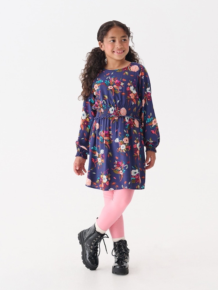 Hatley Blue Fall Floral Special Event Dress - Image 1 of 3