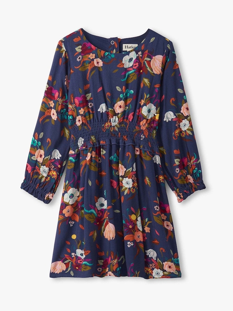 Hatley Blue Fall Floral Special Event Dress - Image 2 of 3