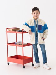 Hatley White Smoke Faux Sherpa Zip-Up Jacket - Image 1 of 3