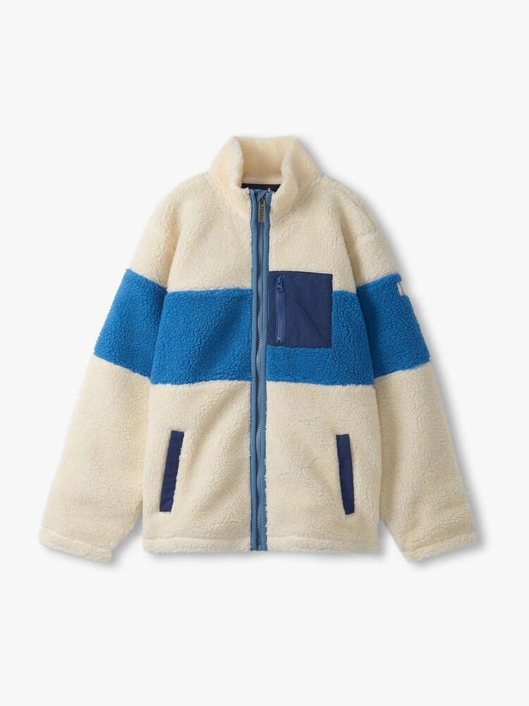 Hatley White Smoke Faux Sherpa Zip-Up Jacket - Image 2 of 3 Hatley White Smoke Faux Sherpa Zip-Up Jacket - Image 2 of 3