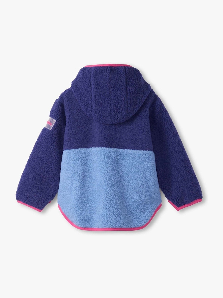 Hatley Blue Faux Sherpa Royal Blue Colourblock Jacket - Image 2 of 2 Hatley Blue Faux Sherpa Royal Blue Colourblock Jacket - Image 2 of 2