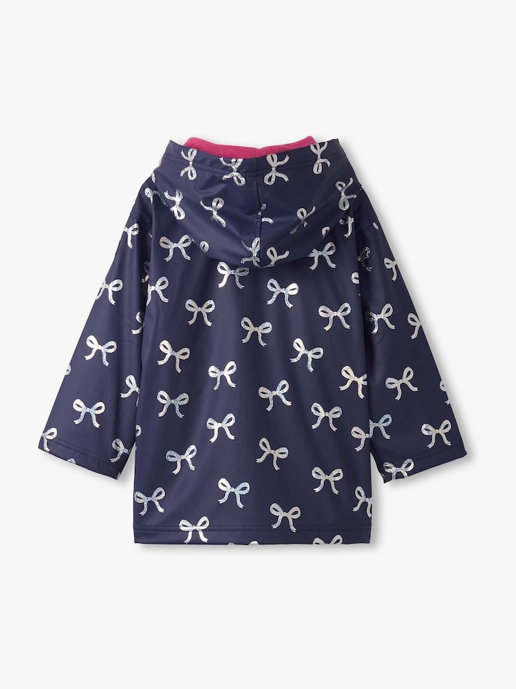 Hatley Blue Foil Bows Rain Jacket - Image 3 of 3 Hatley Blue Foil Bows Rain Jacket - Image 3 of 3