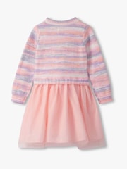 Hatley Pink Pastel Rainbow Fuzzy Mixed Dress - Image 4 of 4