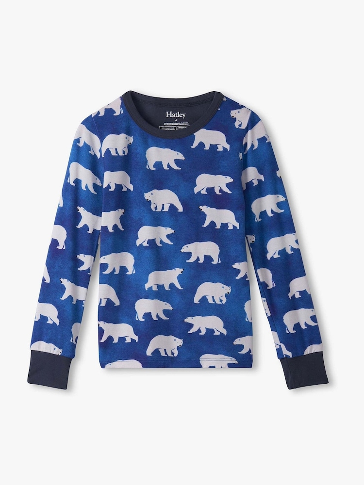 Midnight Polar Bear Bamboo Pyjamas Set - Image 2 of 3 Midnight Polar Bear Bamboo Pyjamas Set - Image 2 of 3
