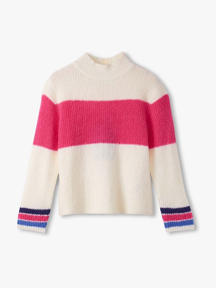 Hatley Natural Colourblock Mock Neck Jumper - Image 2 of 2