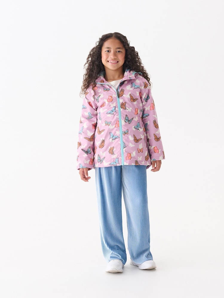 Hatley Pink Pop-Out Butterflies Field Jacket - Image 1 of 3 Hatley Pink Pop-Out Butterflies Field Jacket - Image 1 of 3