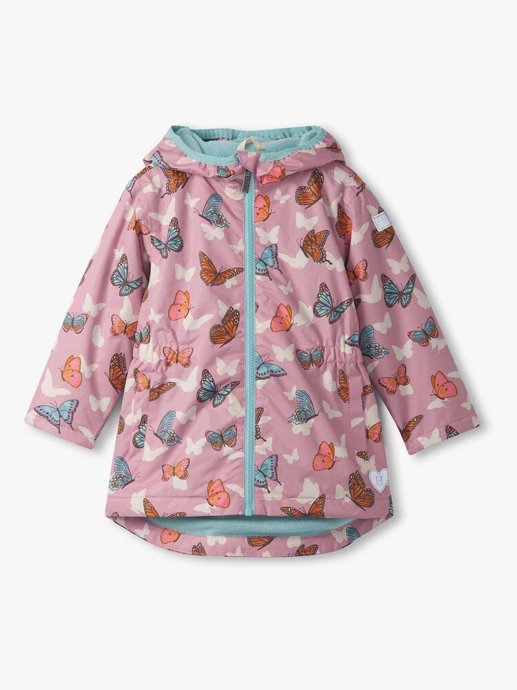 Hatley Pink Pop-Out Butterflies Field Jacket - Image 2 of 3 Hatley Pink Pop-Out Butterflies Field Jacket - Image 2 of 3