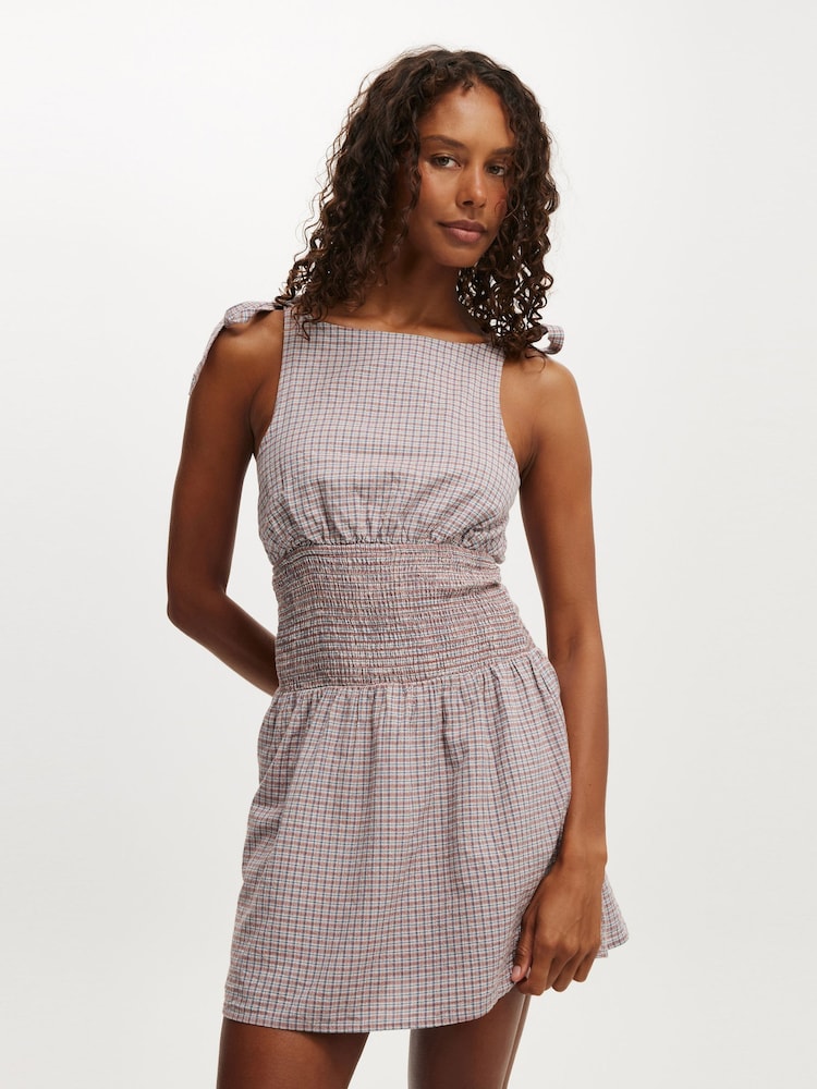 Cotton On Red Mini Lola Tie Shoulder Dress - Image 1 of 4