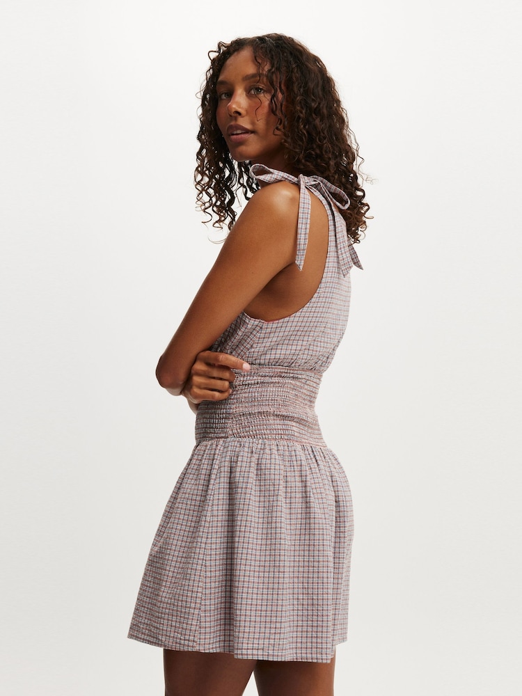Cotton On Red Mini Lola Tie Shoulder Dress - Image 2 of 4