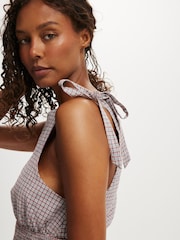 Cotton On Red Mini Lola Tie Shoulder Dress - Image 3 of 4