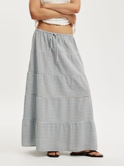 Cotton On Blue Haven Multi Tiered Maxi Skirt - Image 4 of 5