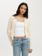 Creme - Cotton On Everfine Double Zip-Up Hoodie - Imagem 1 de 4